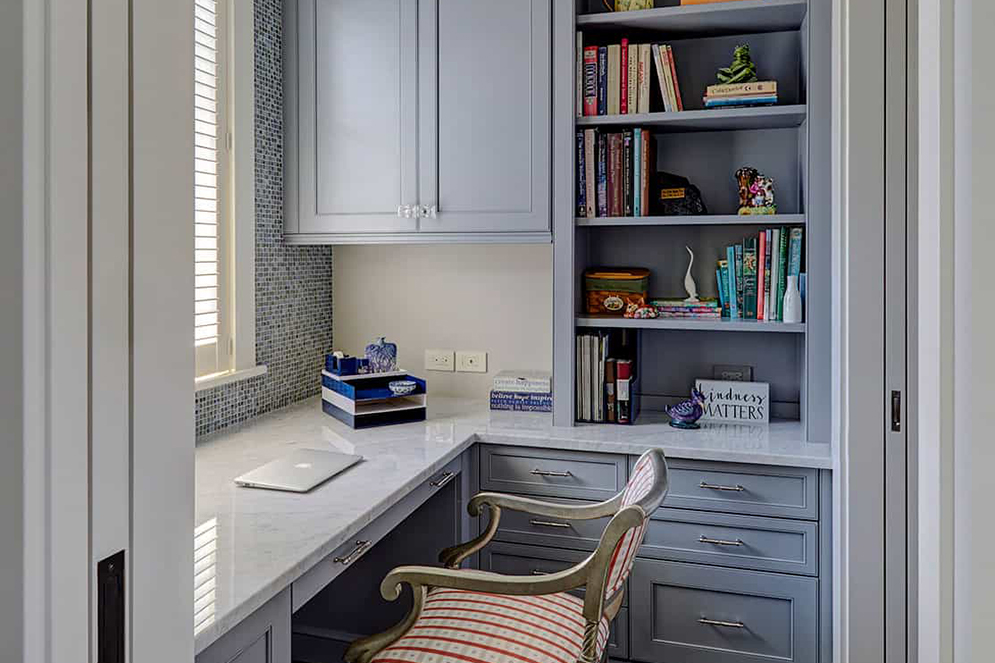 Custom Grey Office Nook