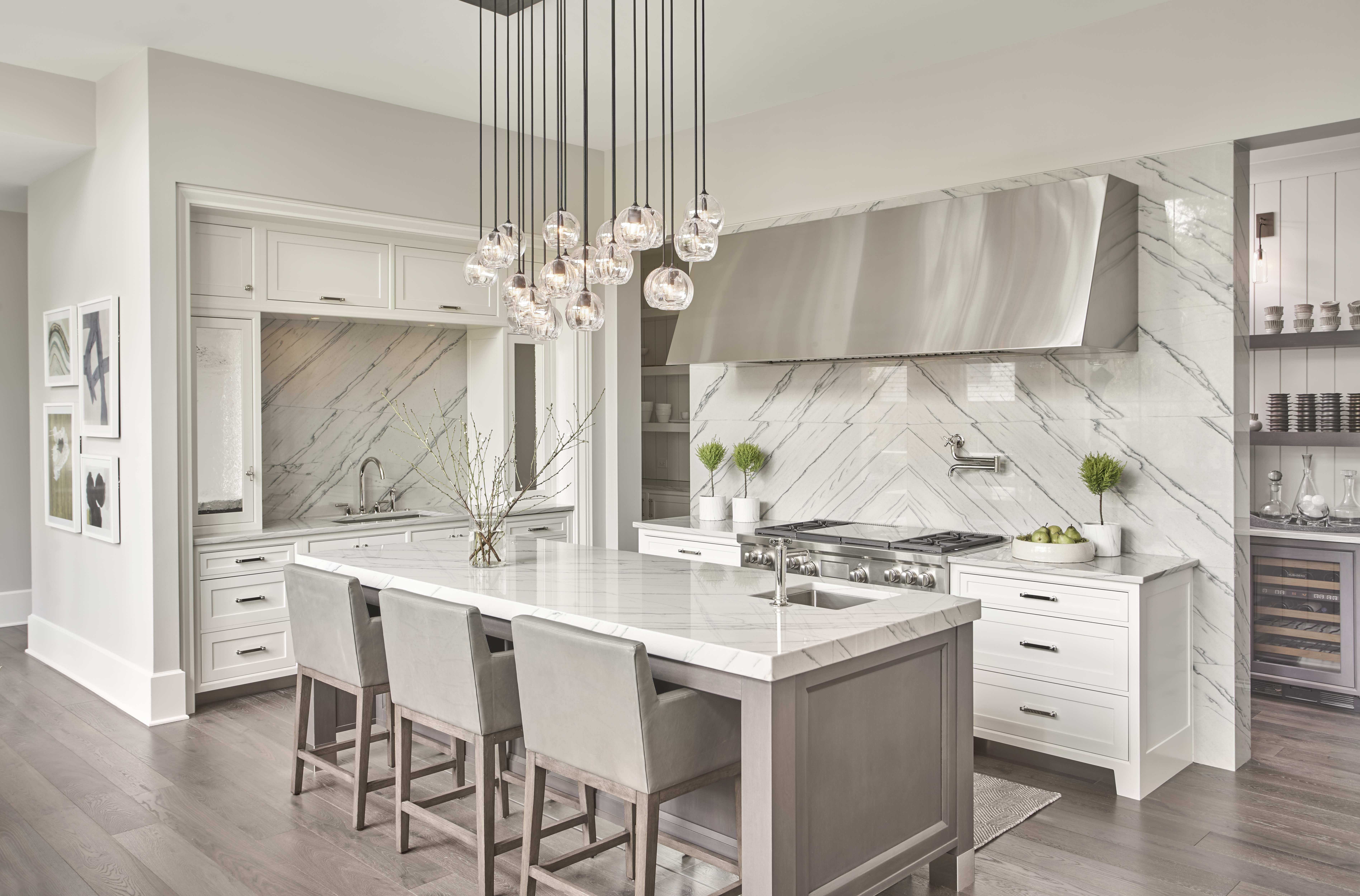 White Clean-Lined Kitchen 